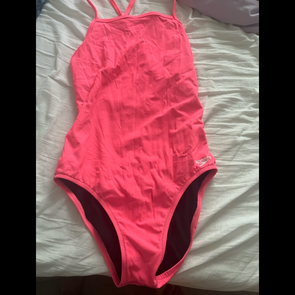 Hot pink Speedo suit